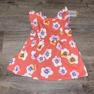Cat and Jack floral top. 3T. NWT. Light orange/Peach, white, navy